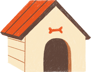 Crayon Doodle Dog Kennel